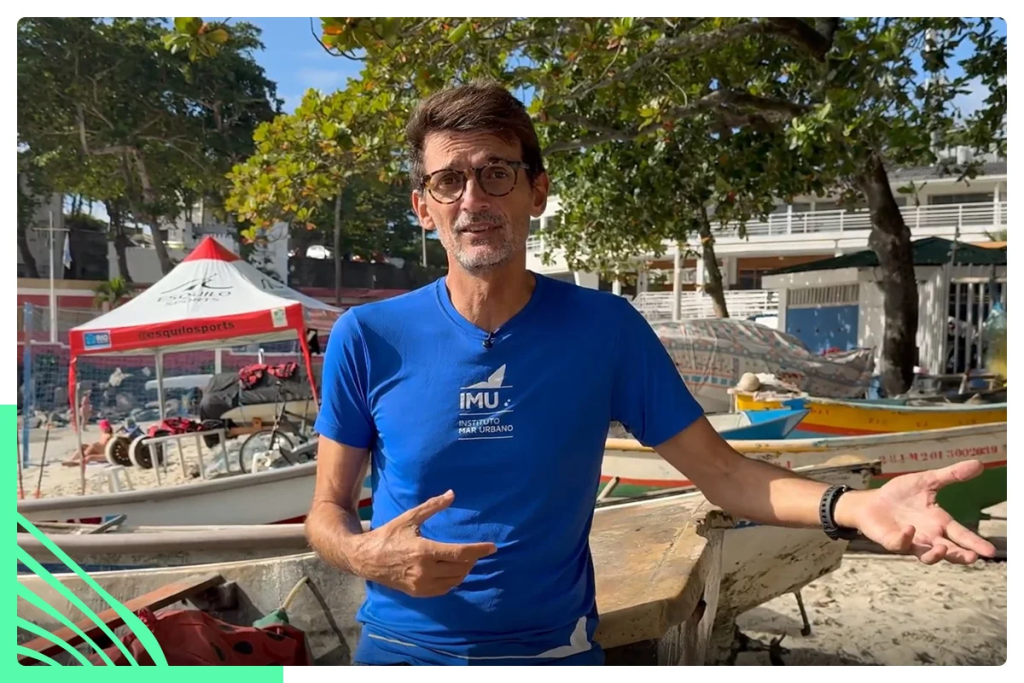 Biólogo marinho explica que parte do lixo que chega ao mar se origina em terra firme.
